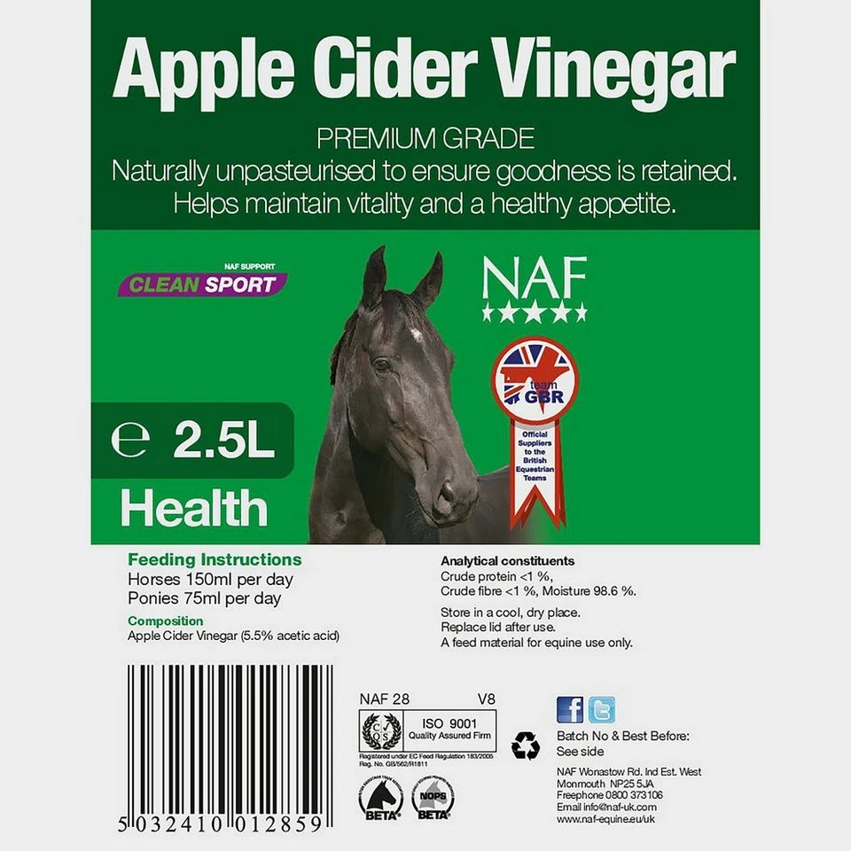 NAF 2.5 Litre Apple Cider Vinegar 2 NAF 2.5 Litre Apple Cider Vinegar - Image 2