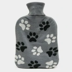 Platinum Knitted Hot Water Bottle Paws