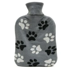 Platinum Knitted Hot Water Bottle Paws -Equestrian Equipment Store go 524104 z