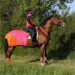 Charlotte Dujardin Multi-Coloured Quarter Sheet Pink/Orange -Equestrian Equipment Store go 527734 z